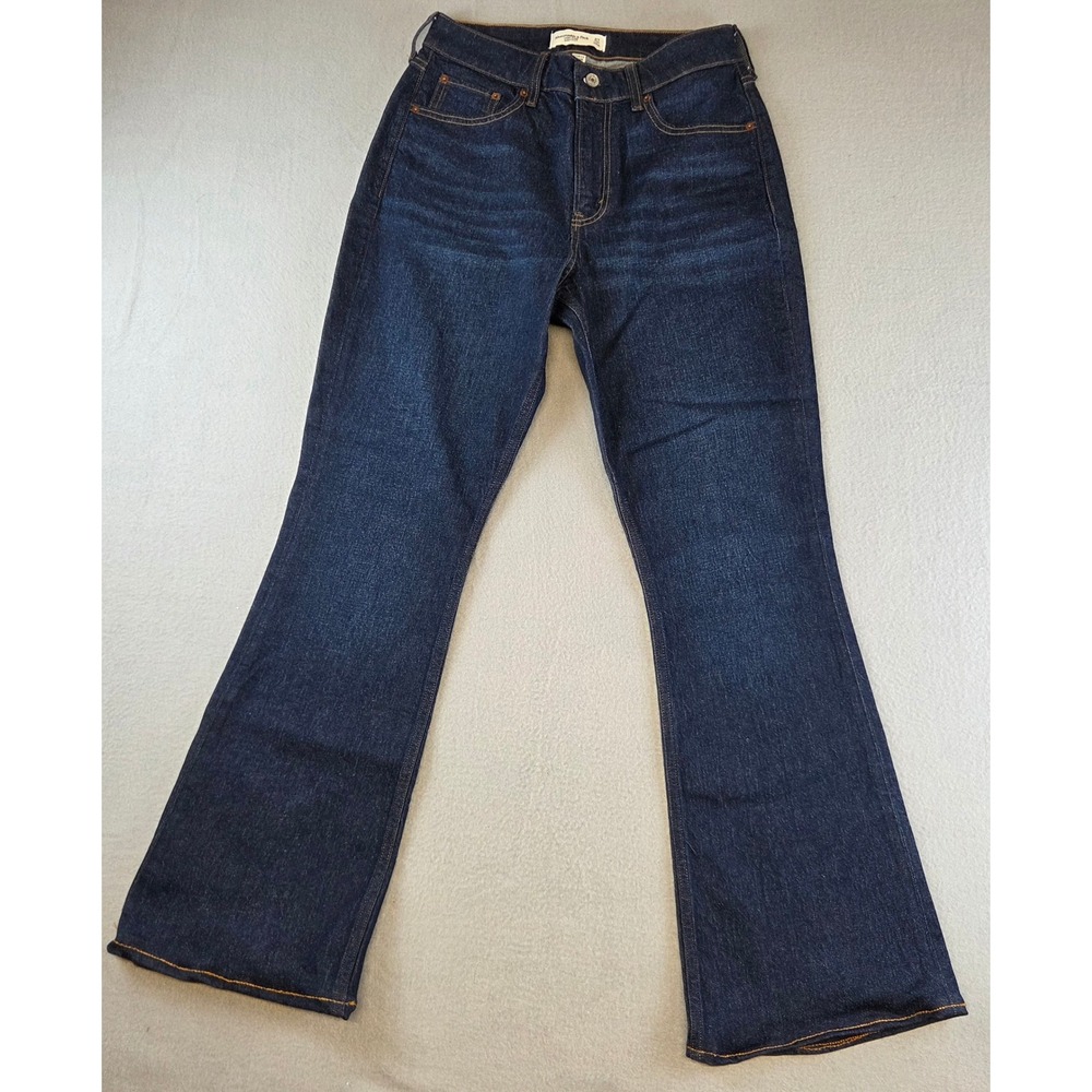 Abercrombie & Fitch Curve Love High Rise Bootcut Jeans Womens 27 Long Dark Wash